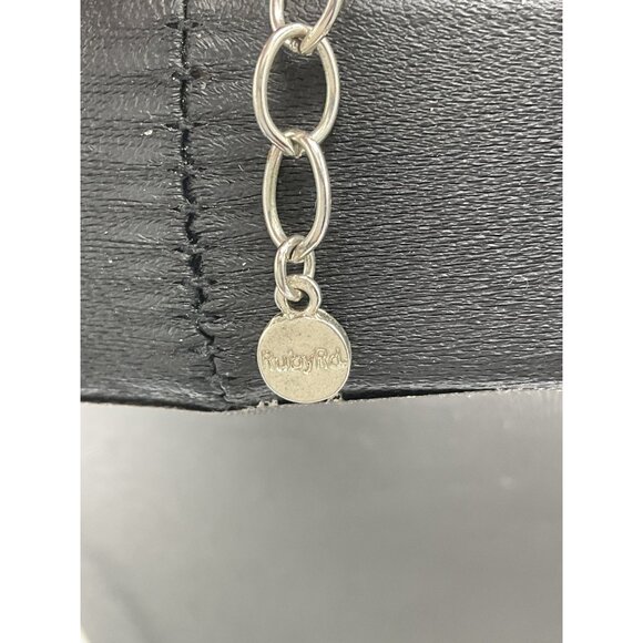 Ruby Rd Chunky Statement Necklace Green & Blue Beads Silver Tone Chain - Picture 3 of 6